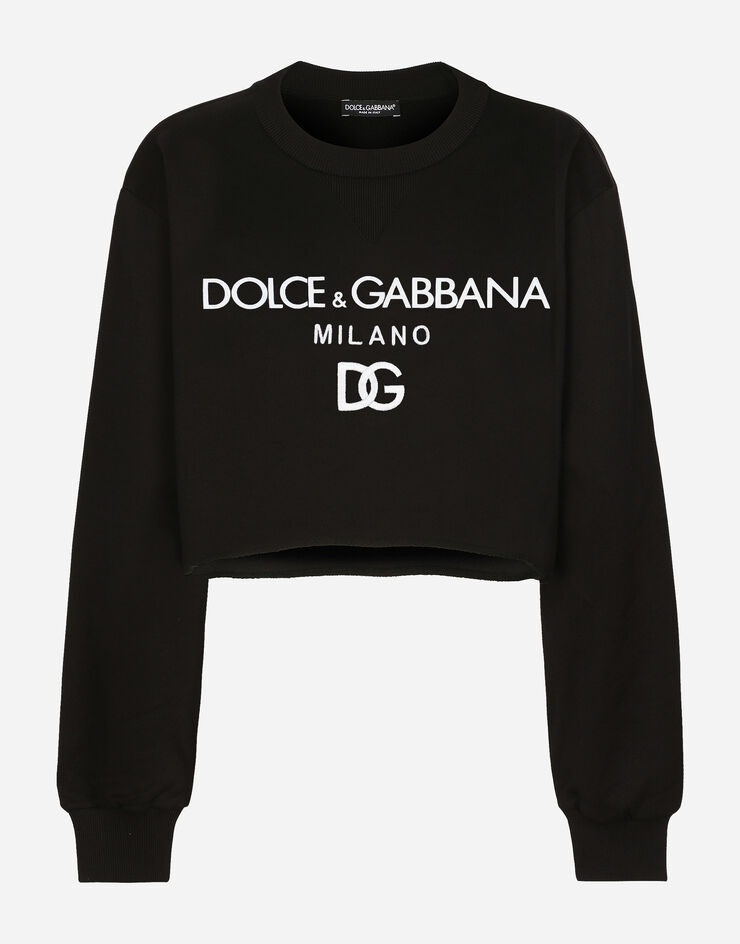 Jersey sweatshirt with Dolce&Gabbana print - 1