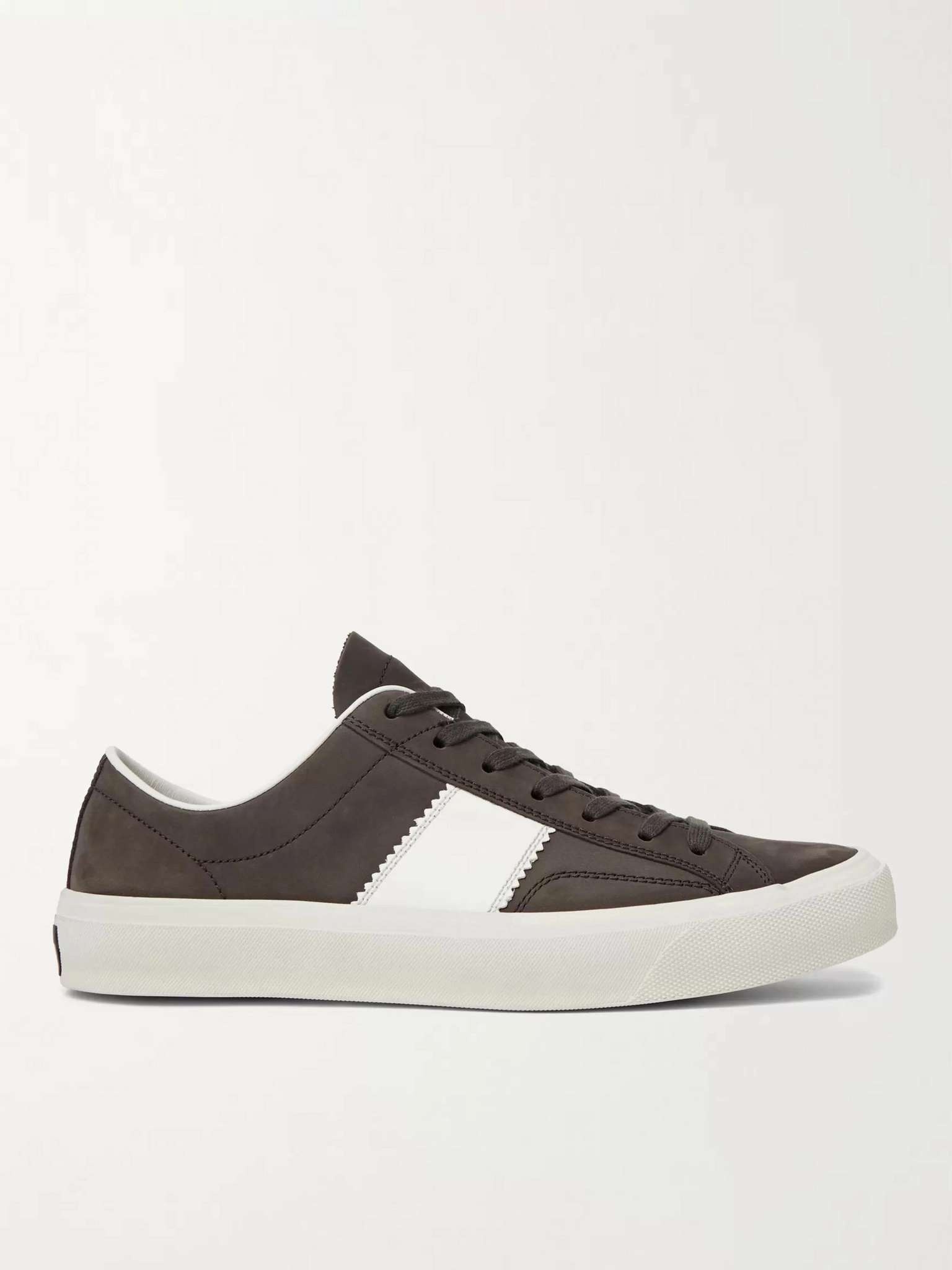 Cambridge Leather-Trimmed Nubuck Sneakers - 1