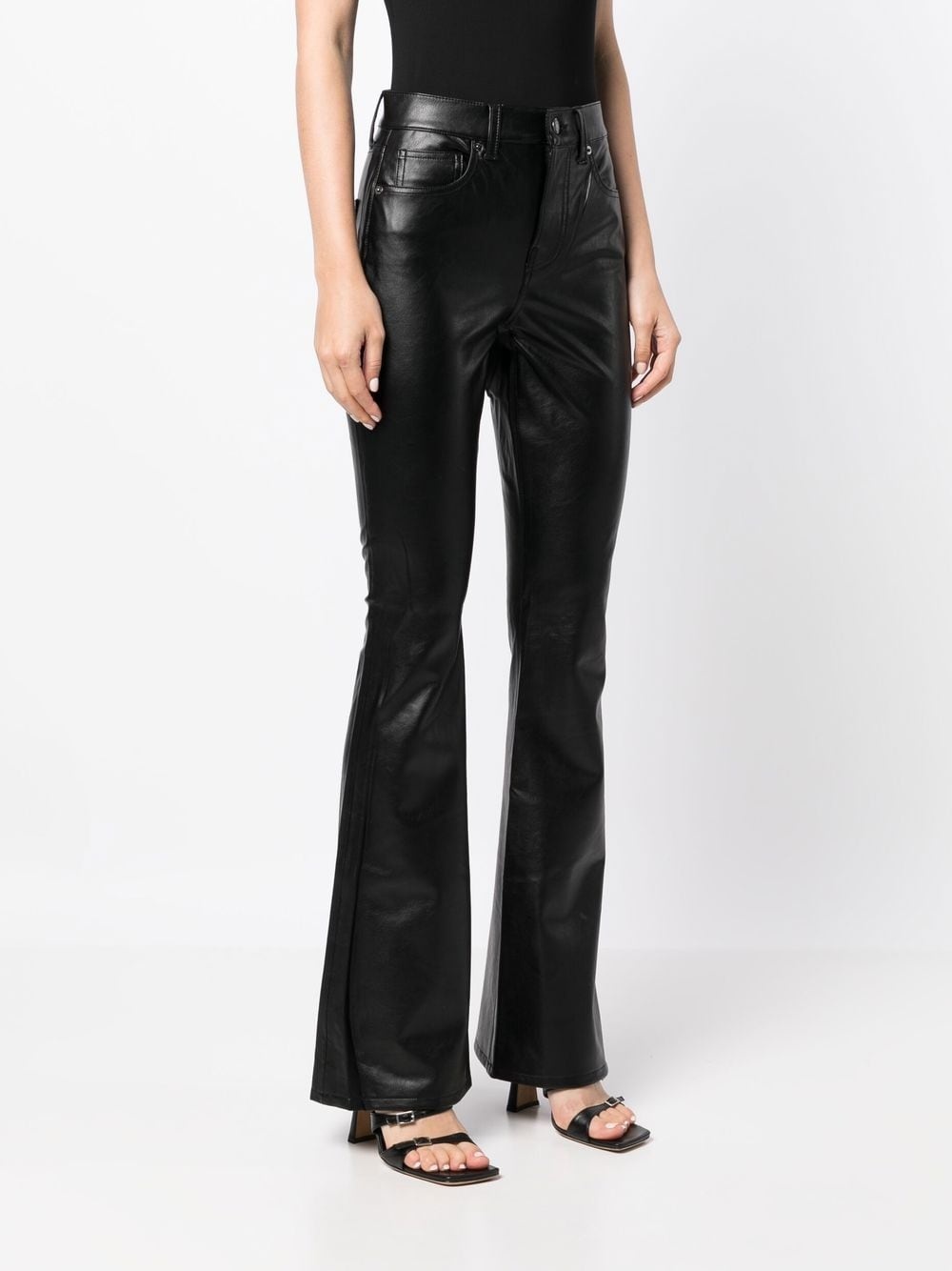 Beverly faux-leather flared trousers - 3