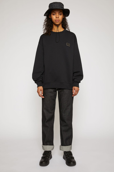 Acne Studios Oversized logo plaque sweatshirt black outlook