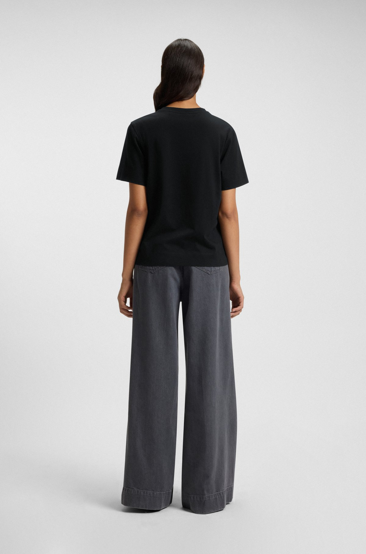 MERCERIZED-COTTON T-SHIRT WITH DOUBLE B MONOGRAM - 4