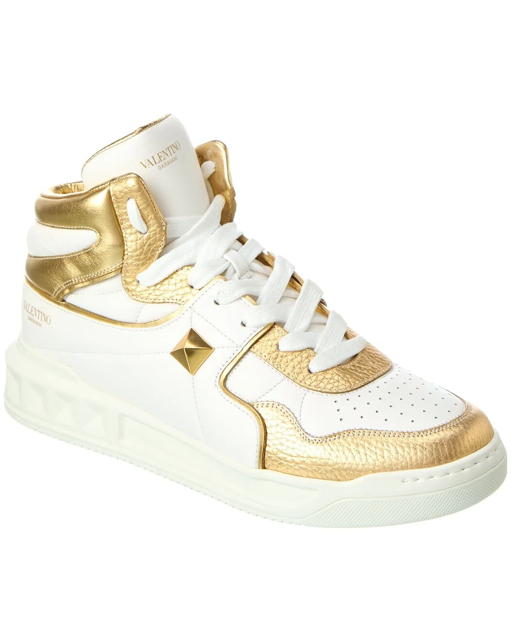 Valentino Leather Mid-Top Sneaker - 1