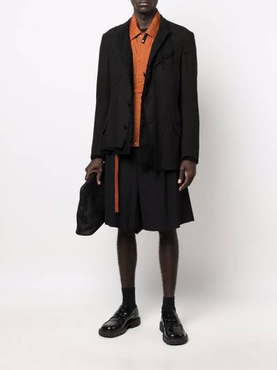 Yohji Yamamoto single-breasted linen blazer outlook