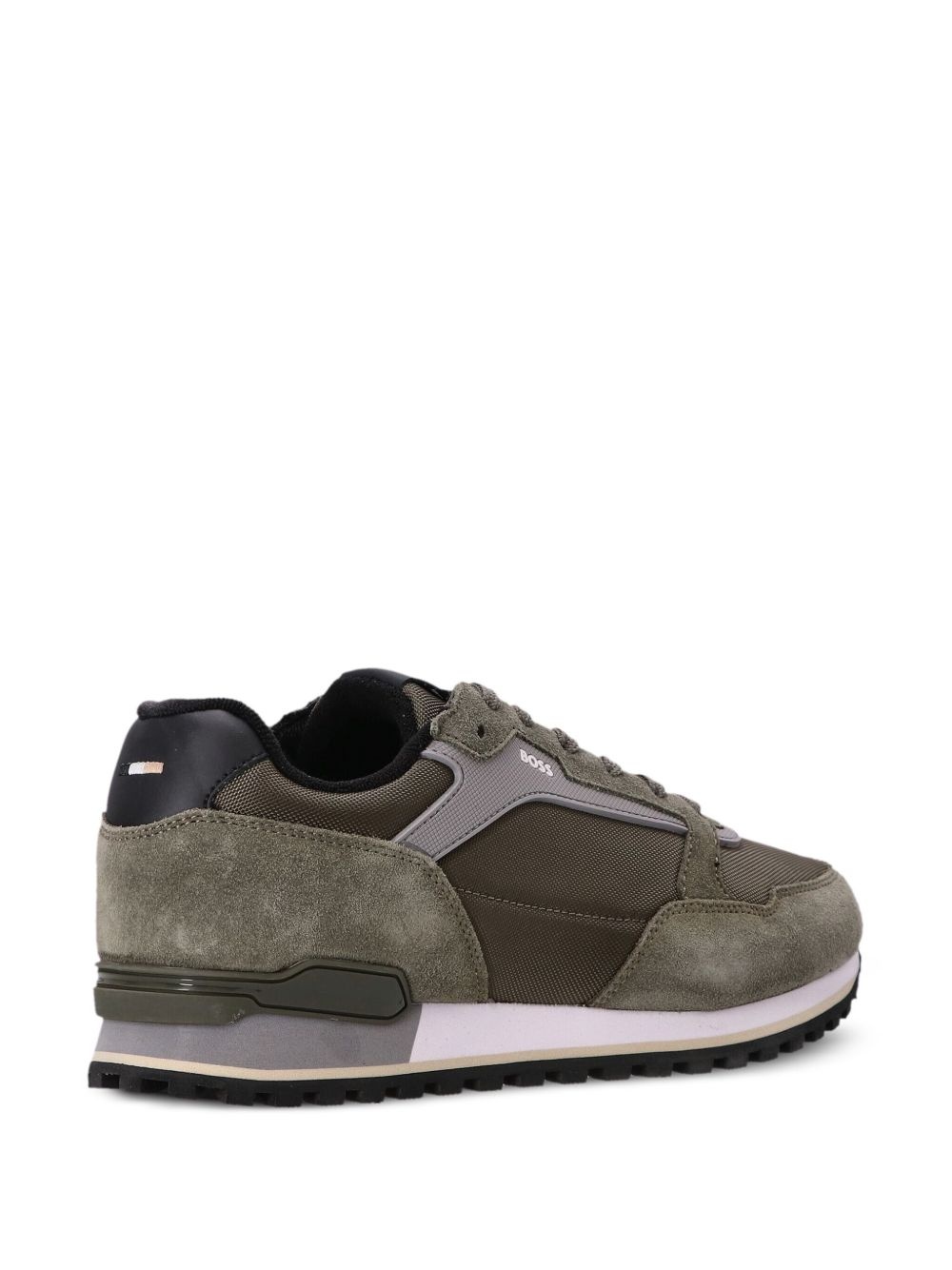 suede-trimmed mesh sneakers - 3