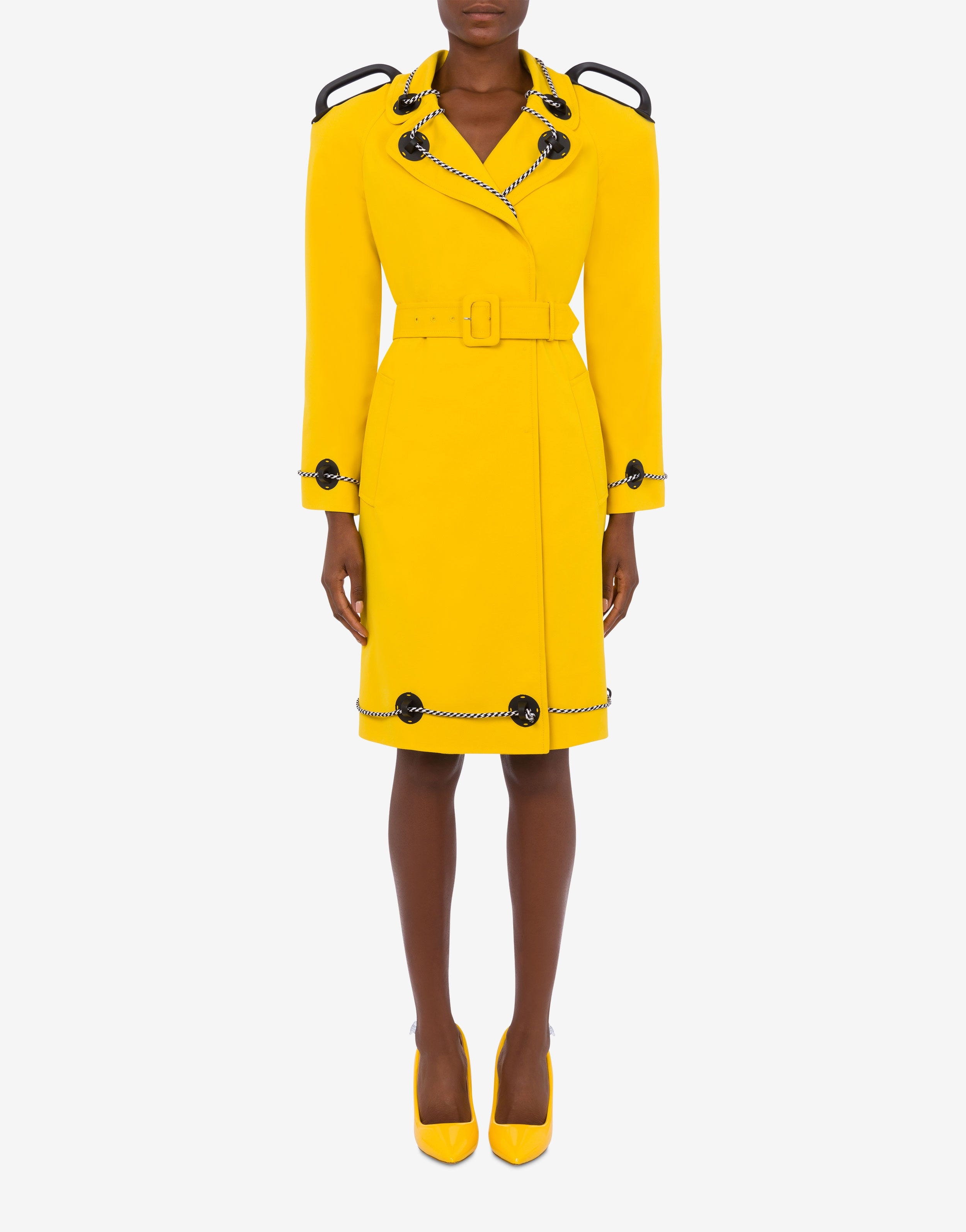 NAUTICAL DETAILS STRETCH SATIN TRENCH COAT - 2