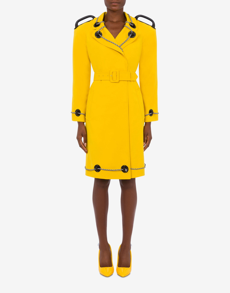 Moschino NAUTICAL DETAILS STRETCH SATIN TRENCH COAT outlook
