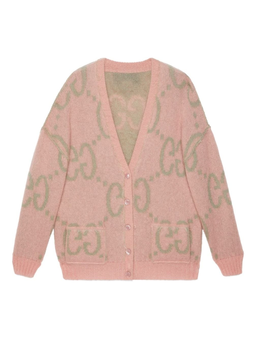 GG jacquard reversible cardigan - 7