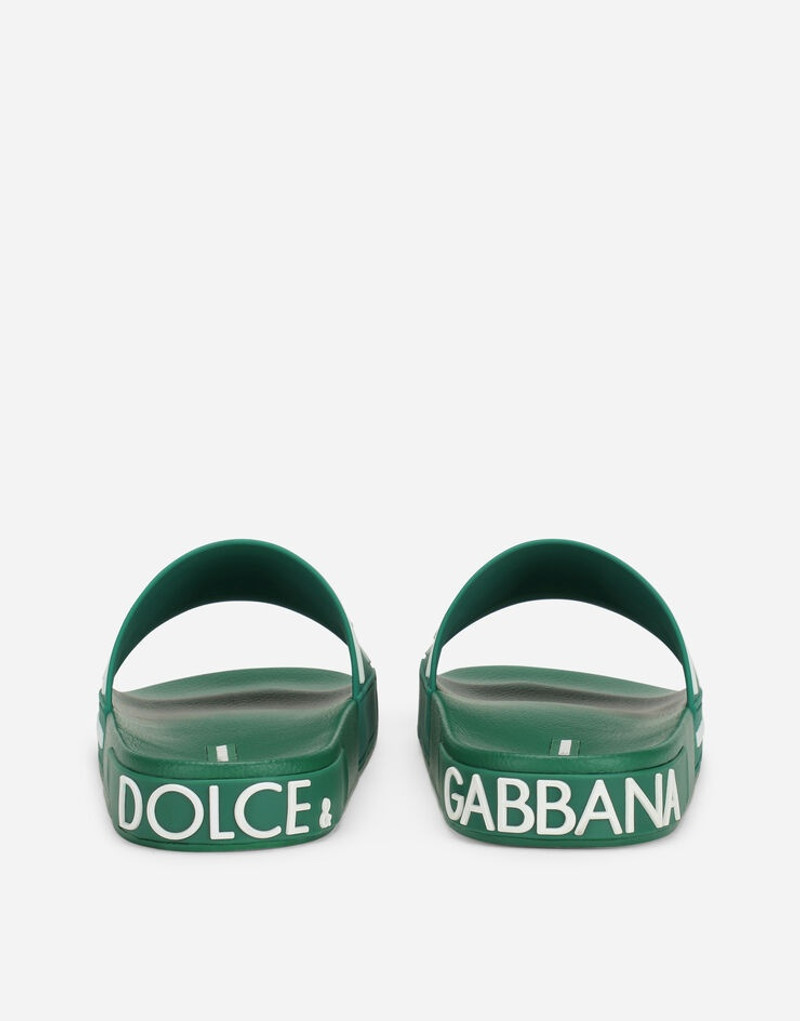 Dolce & Gabbana Rubber beachwear sliders with DG logo outlook