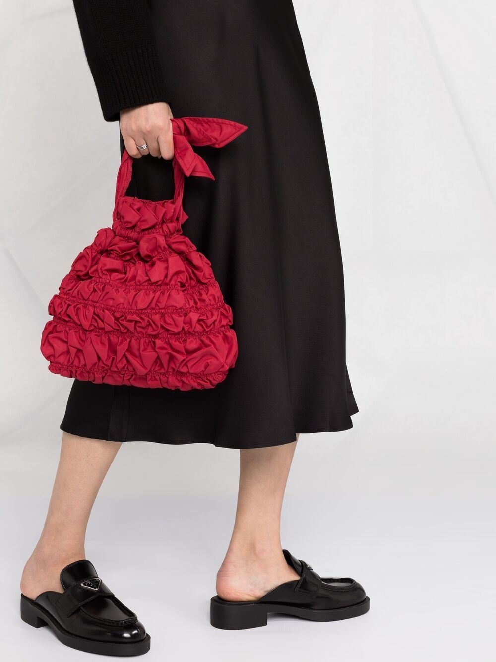 Bar fluted silk skirt - 5