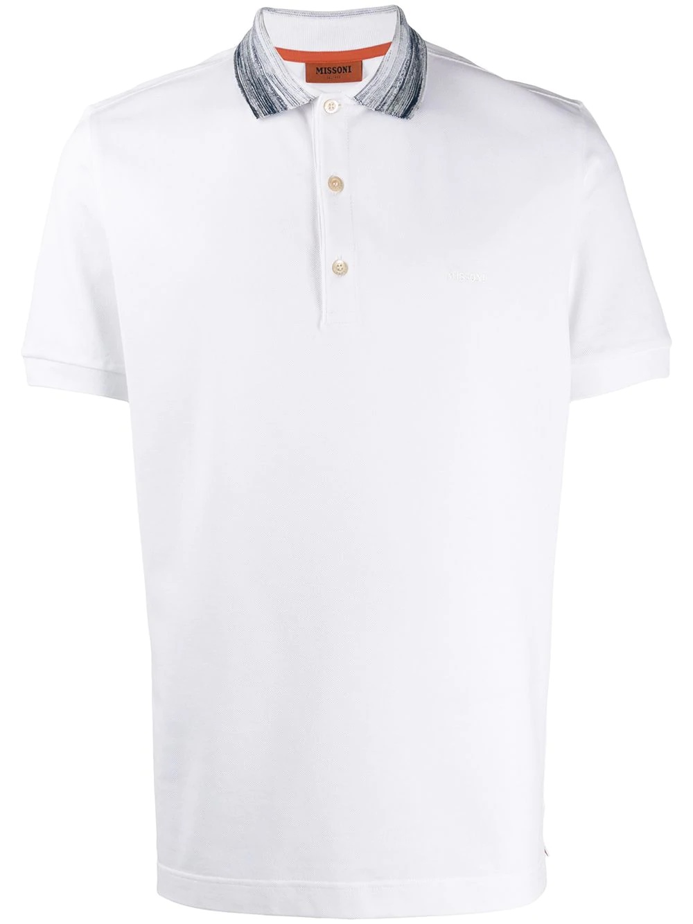 contrast collar polo shirt - 1