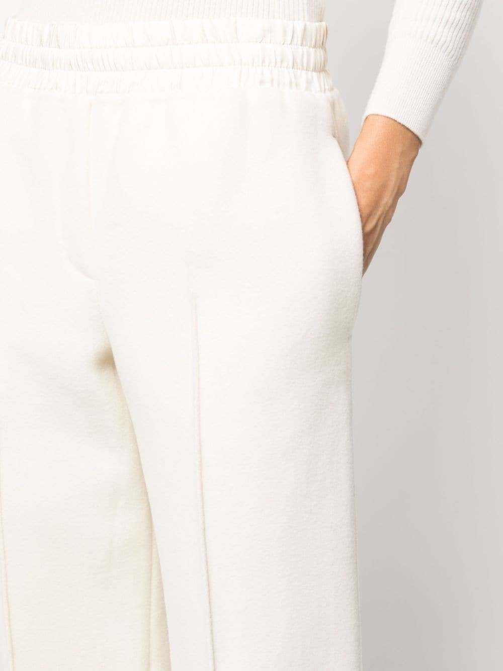 virgin-wool elasticated-waist trousers - 5