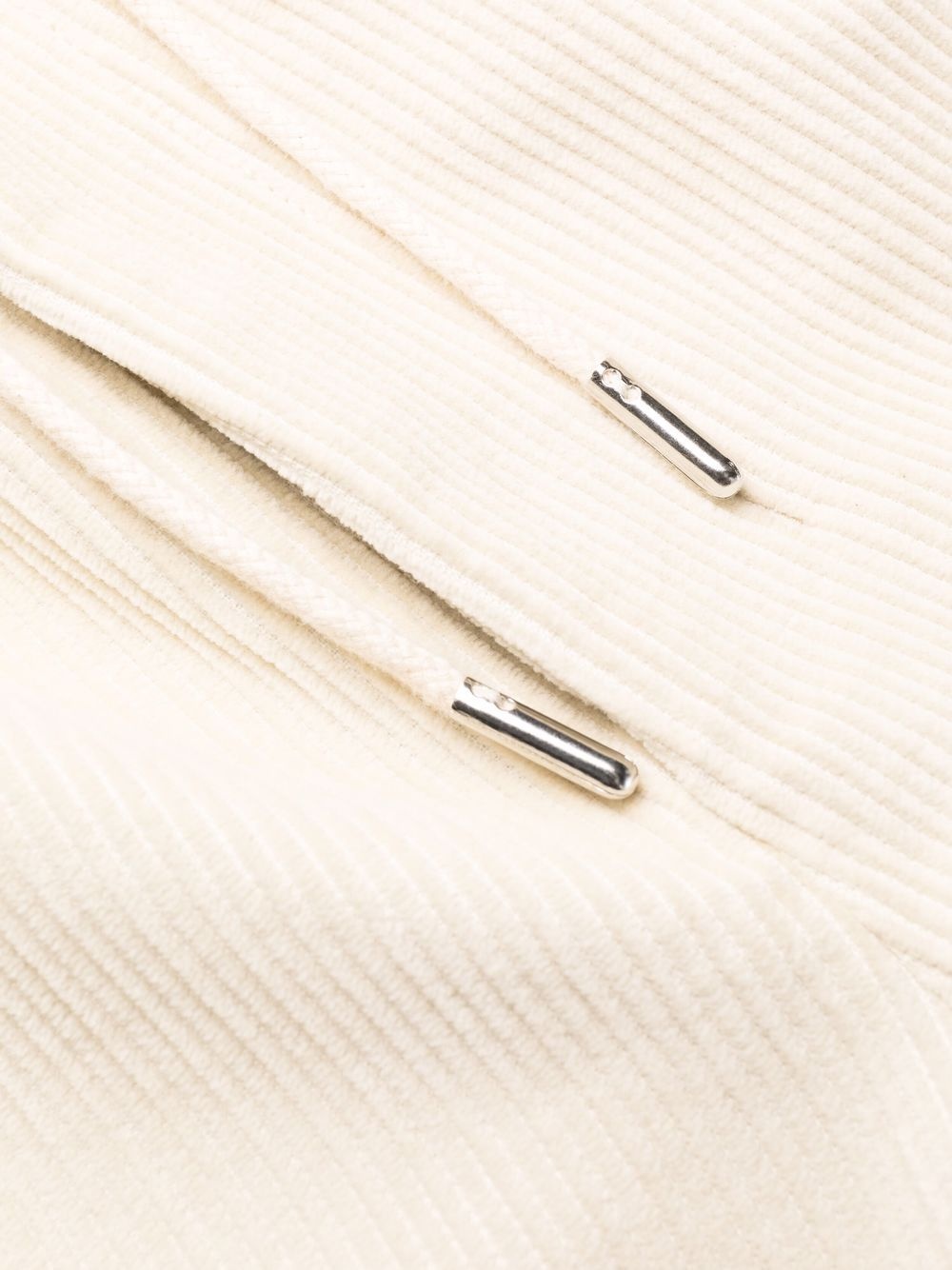 drawstring-waist corduroy trousers - 6