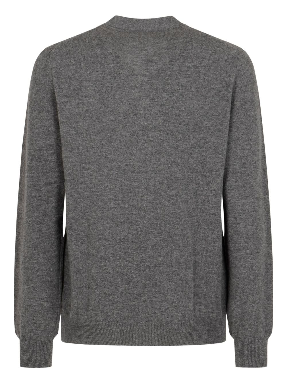 heart-patch wool cardigan - 2
