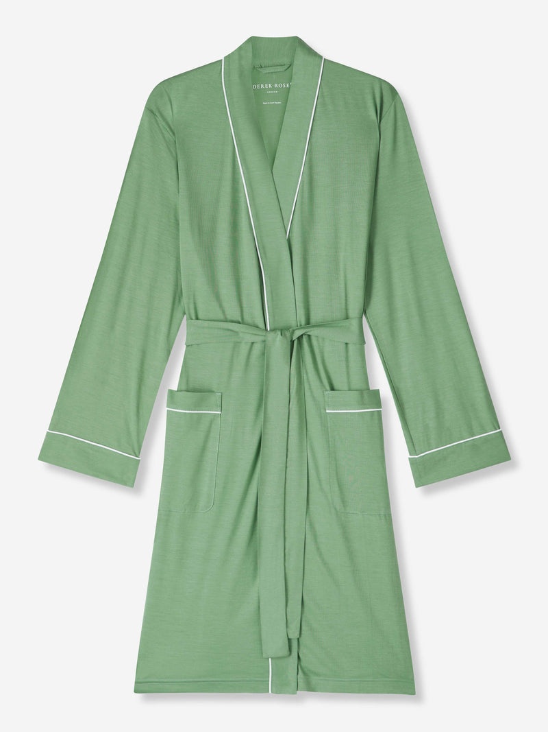Women's Dressing Gown Lara Micro Modal Stretch Sage Green - 1