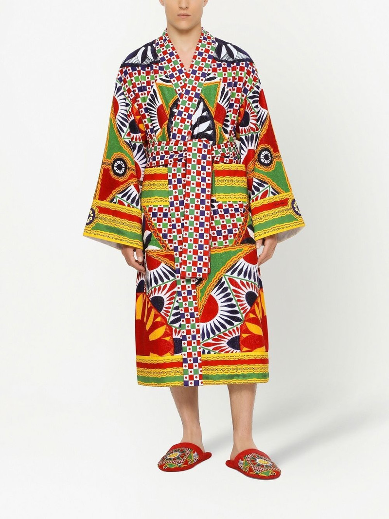 Dolce & Gabbana graphic-print long sleeve bathrobe outlook
