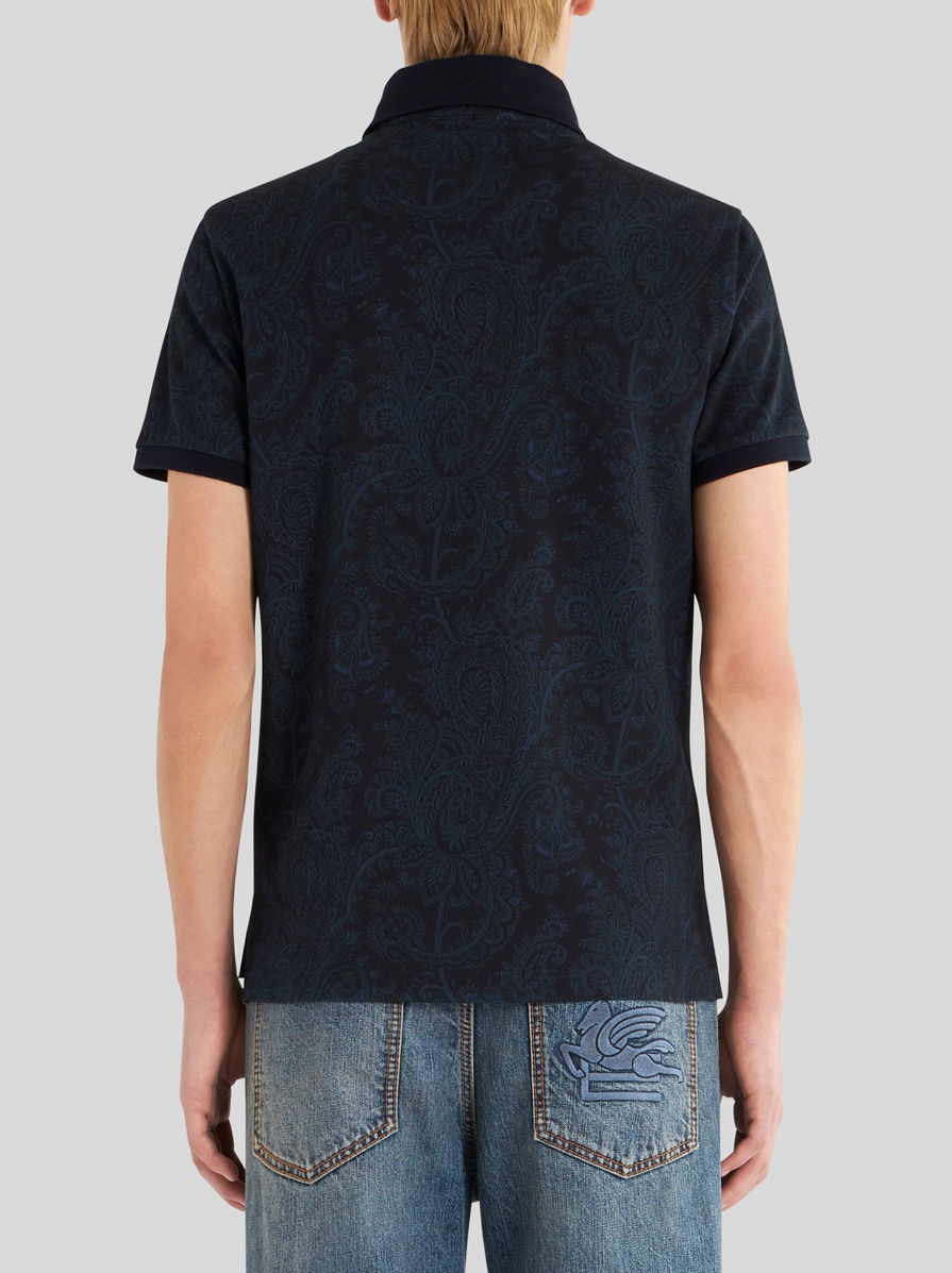 PAISLEY COTTON POLO SHIRT - 4