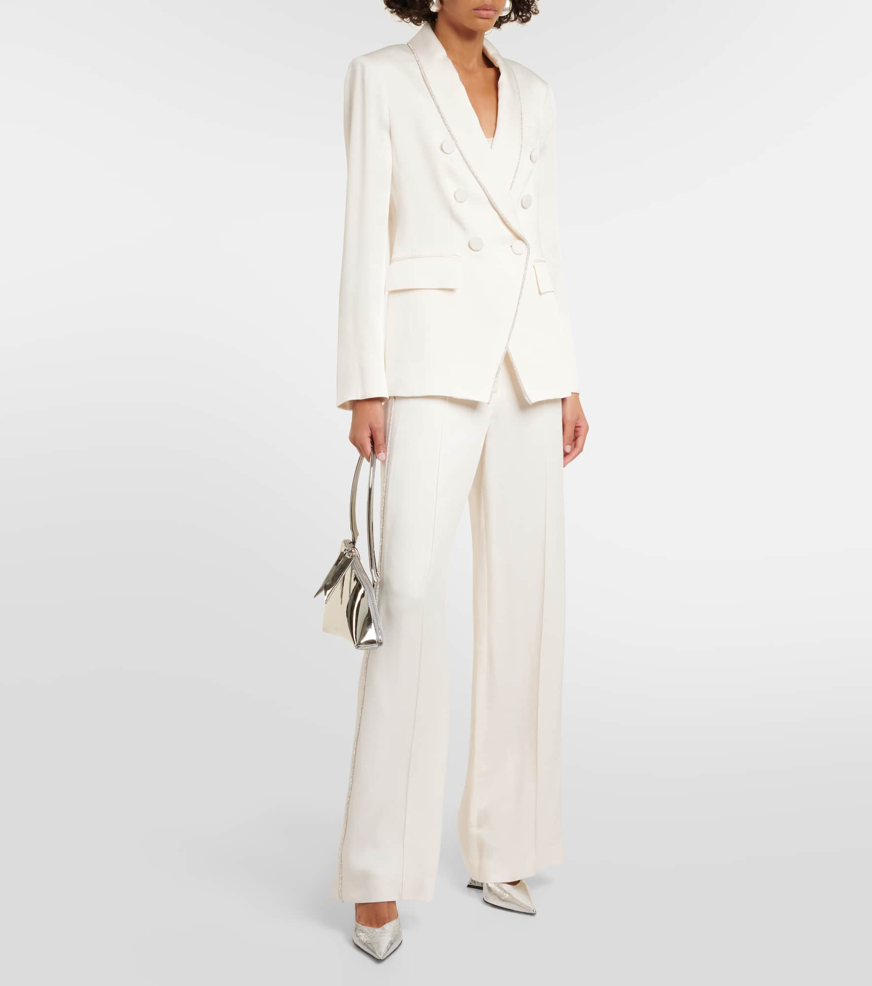 Jagger Dickey crêpe satin blazer - 2