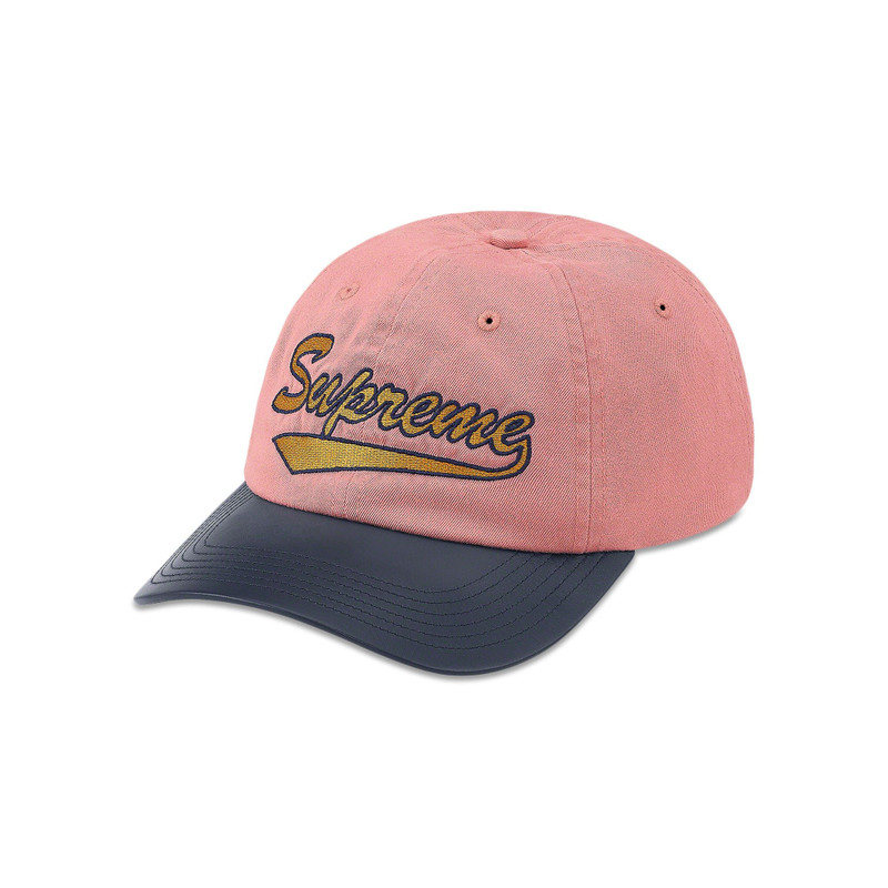 Supreme Leather Visor 6-Panel 'Pink' - 1