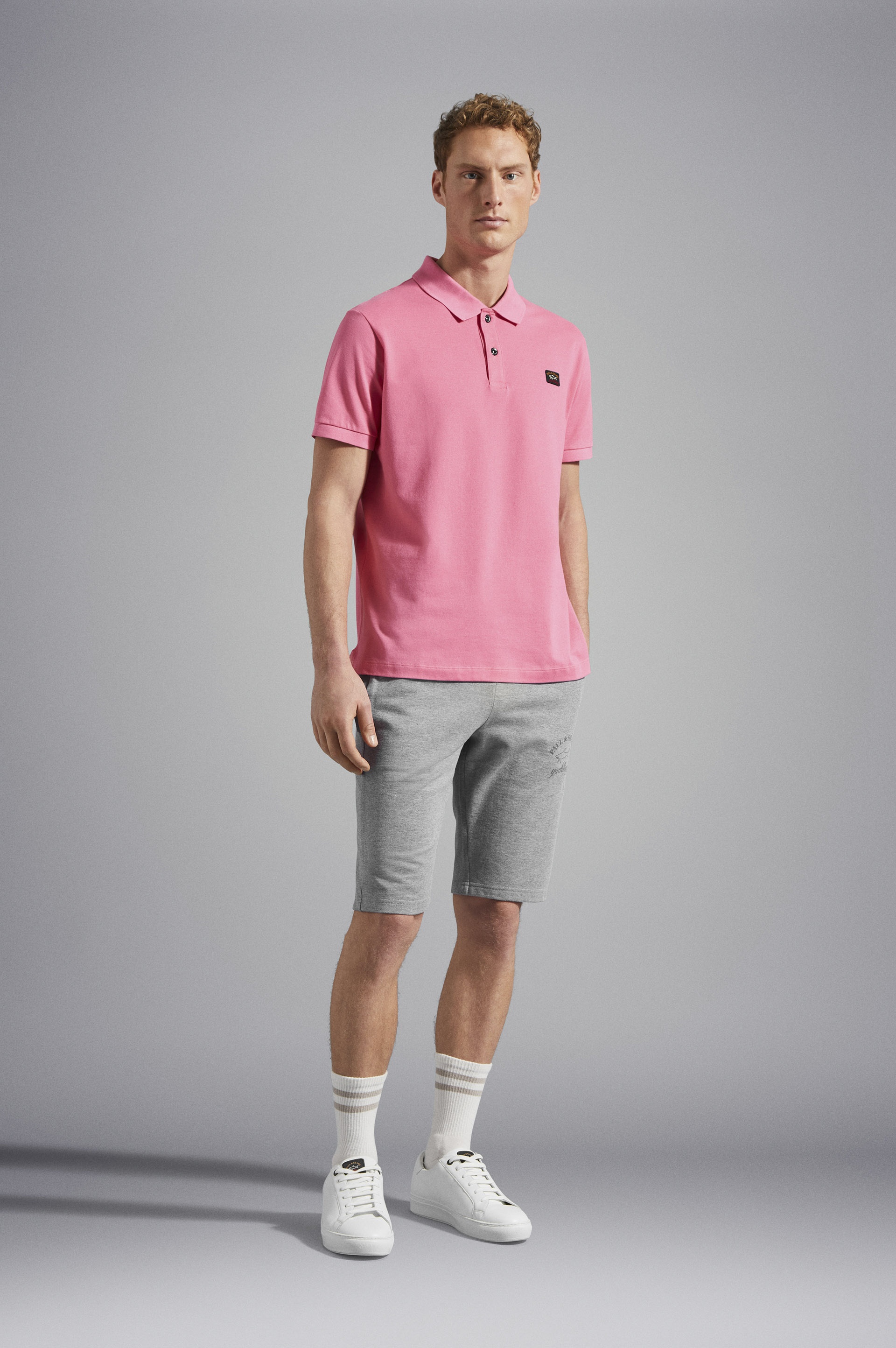 COTTON PIQUÉ POLO WITH ICONIC BADGE - 2