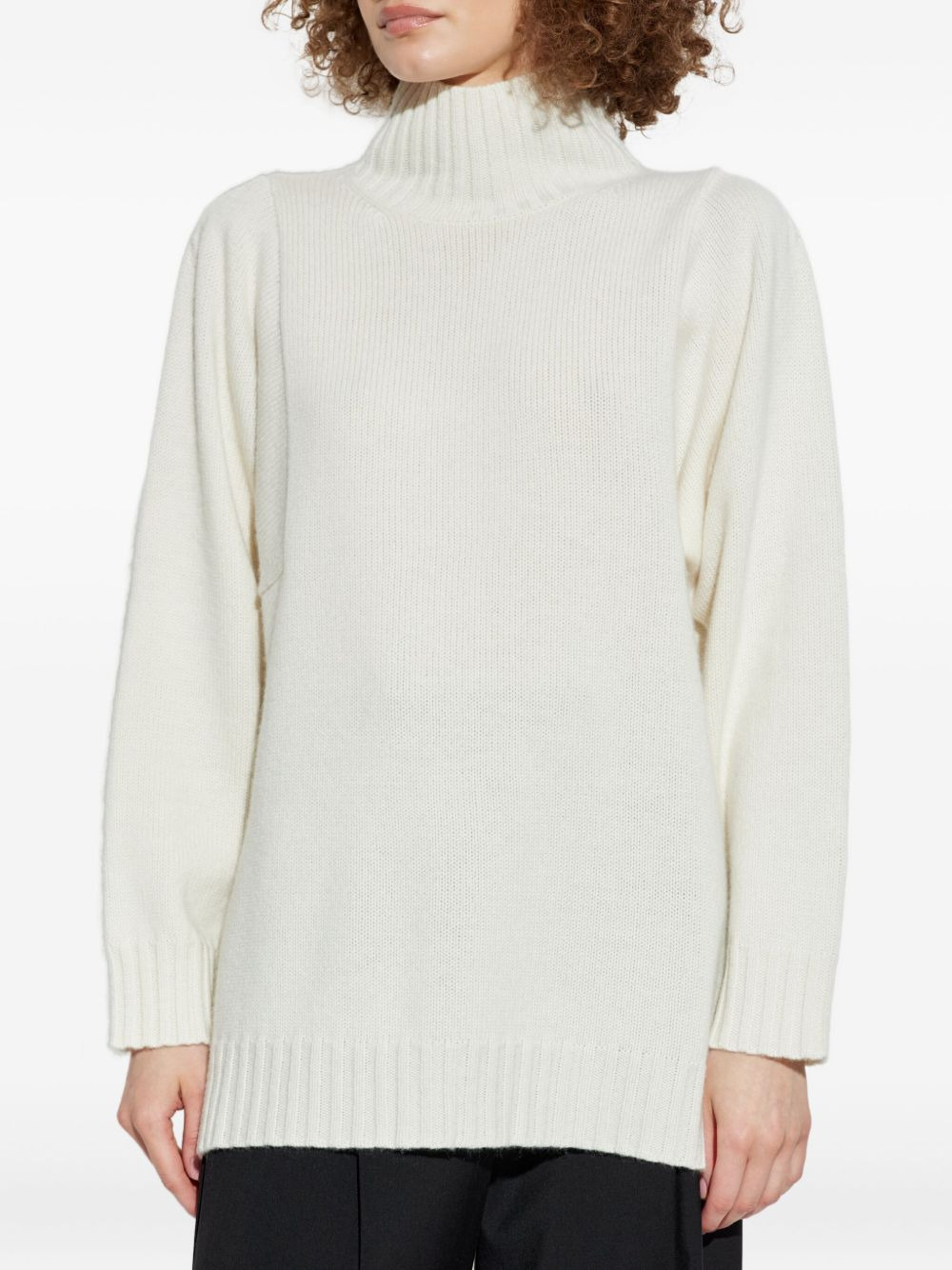 high-neck long-sleeve sweater - 3