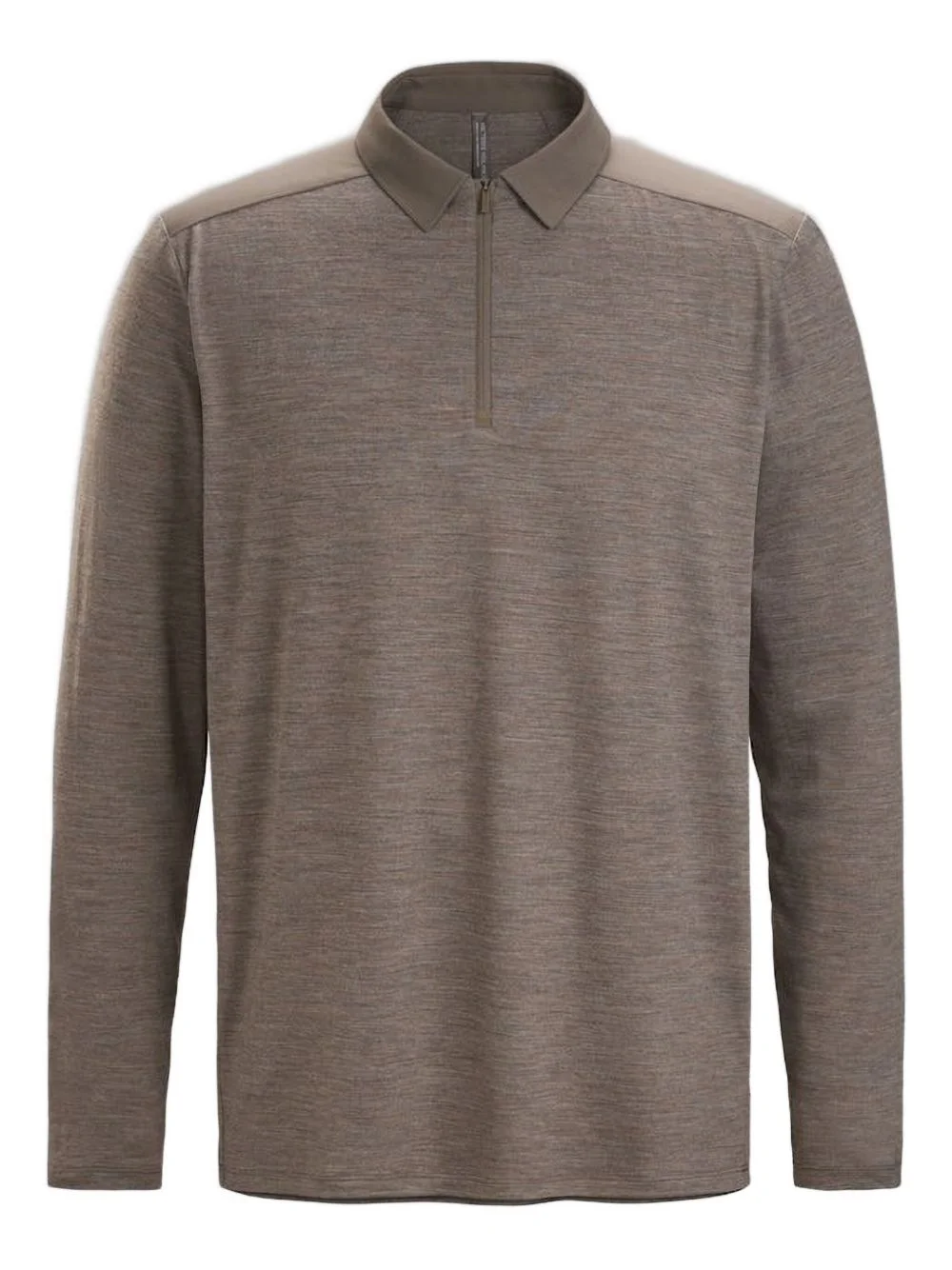 long-sleeved half-zip polo shirt - 1