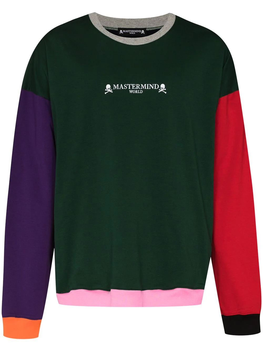 logo-print panelled sweatshirt - 1