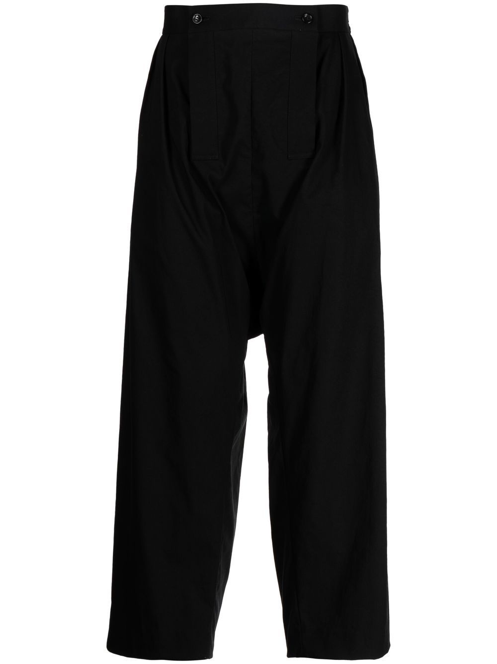 loose-fit pleat-detail trousers - 1