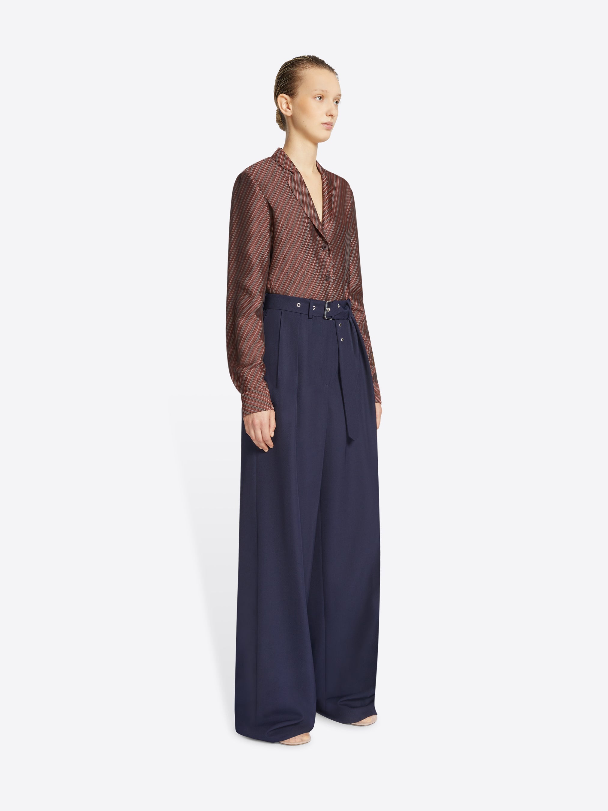 BELTED WOOL TROUSERS - 3