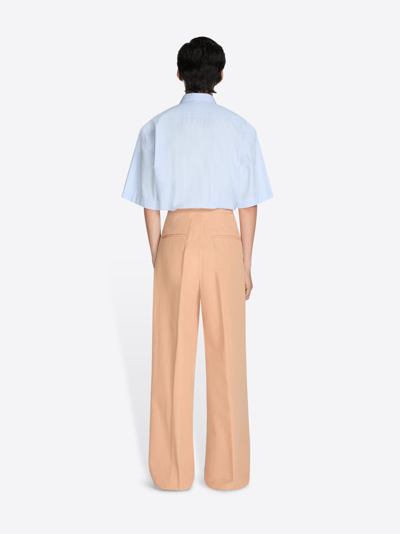 PLEATED COTTON POPLIN PANTS 4