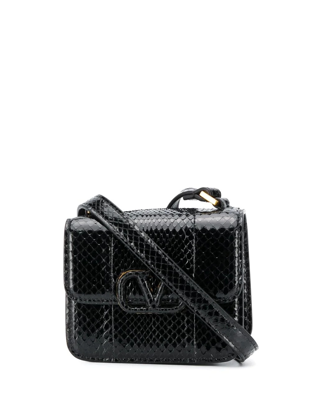 VLOGO snakeskin-effect mini bag - 1