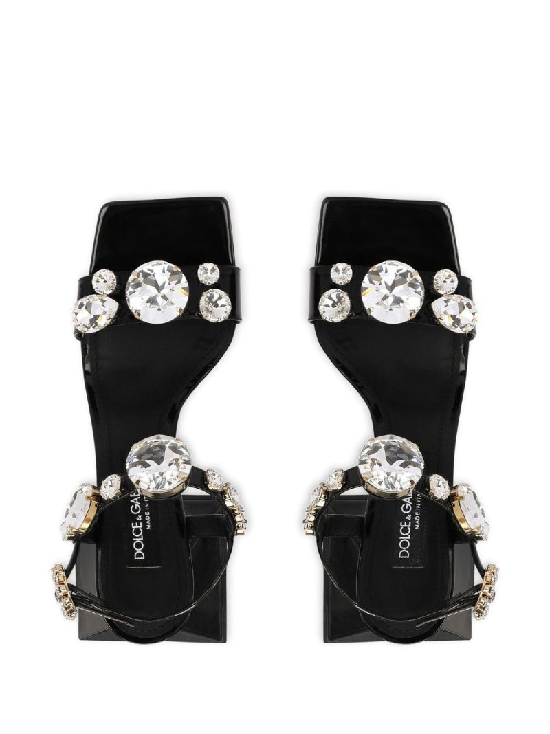 crystal-embellished open-toe sandals - 4