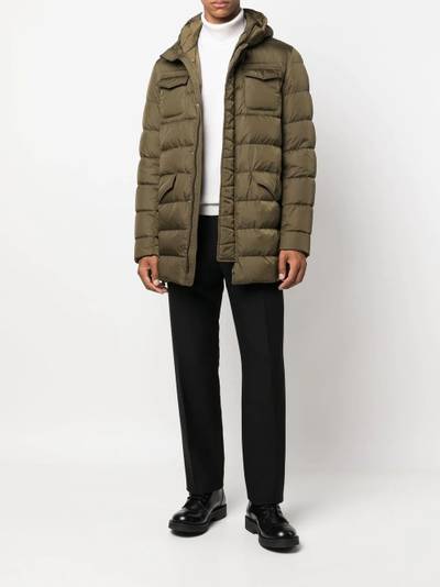 Herno zipped hooded padded coat outlook