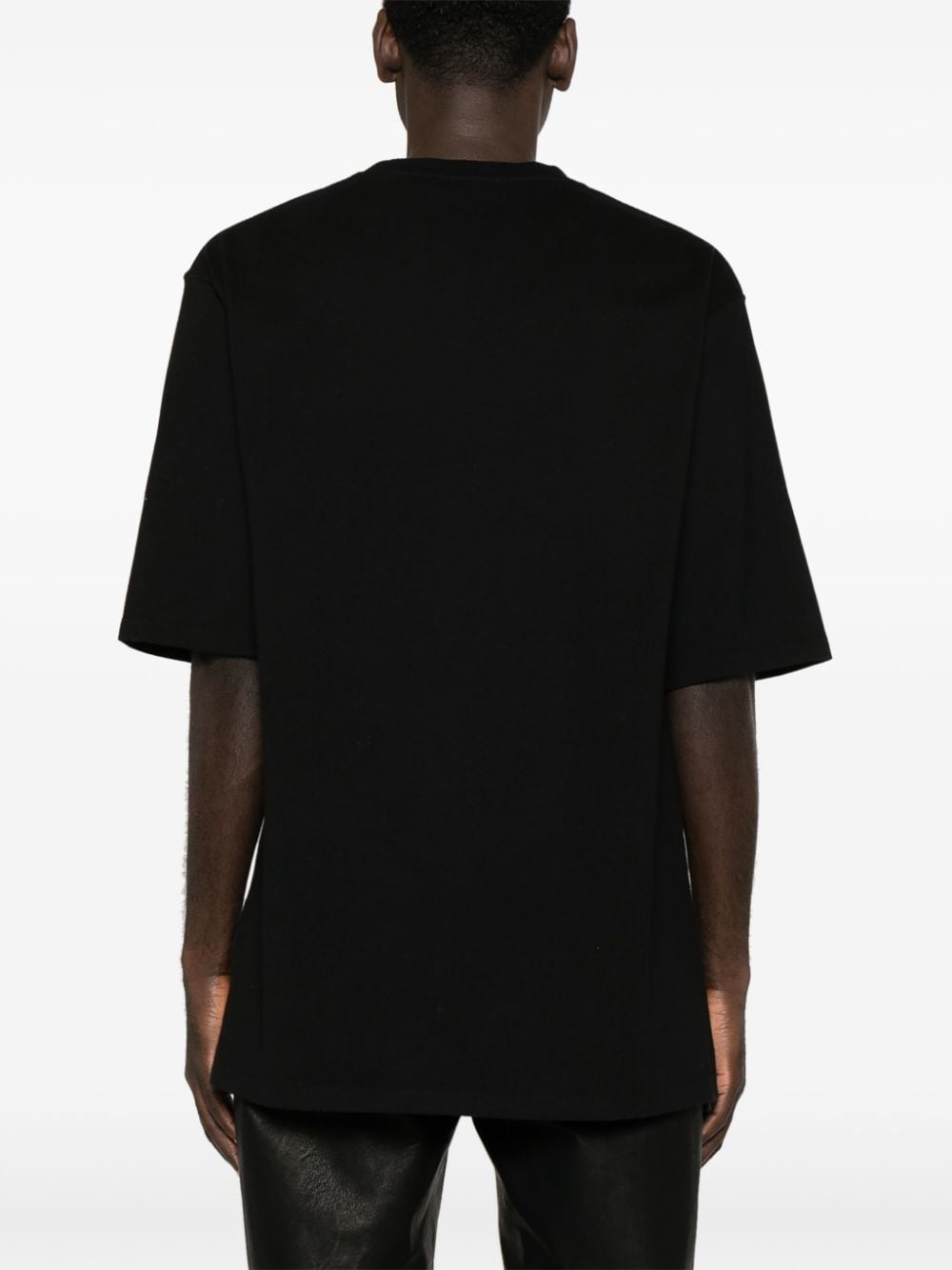 slogan-patch cotton T-shirt - 4