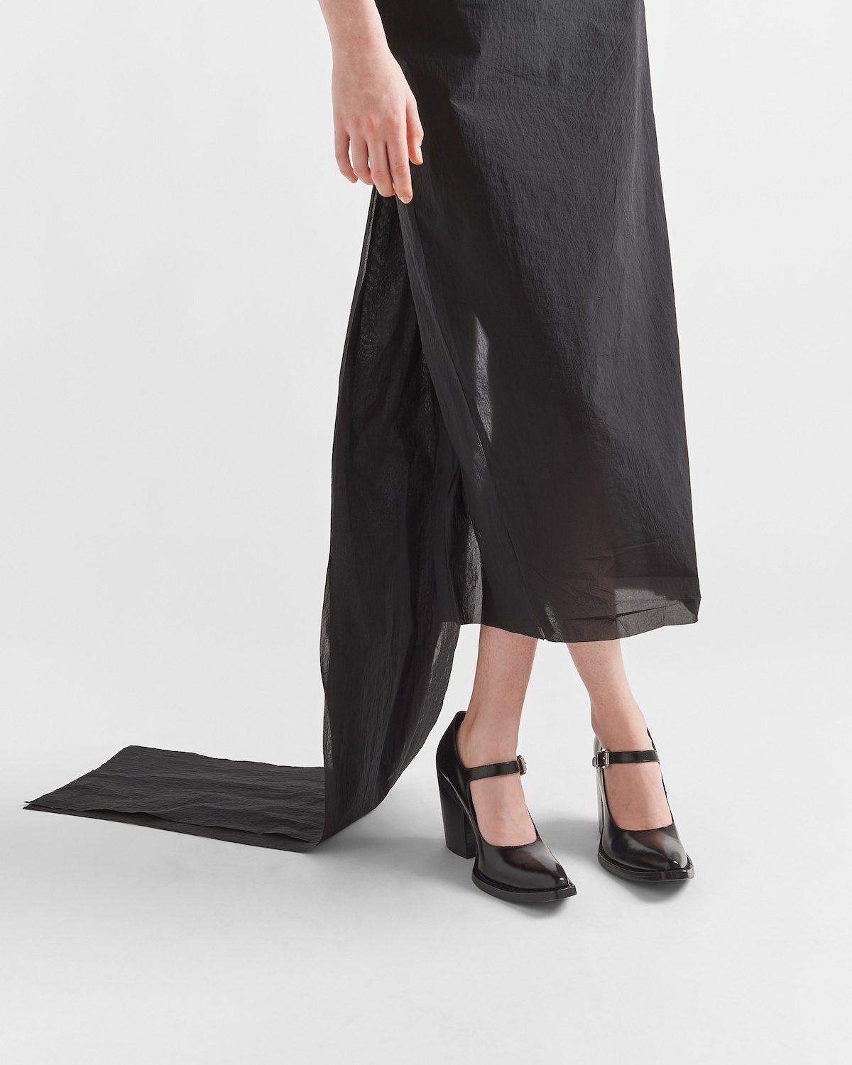 Brushed leather pumps - 3