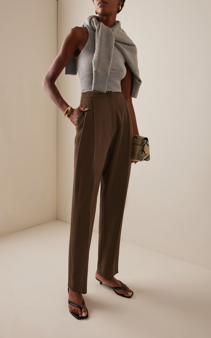 ÉTERNE Fitted Cotton-Modal Tank Top grey outlook