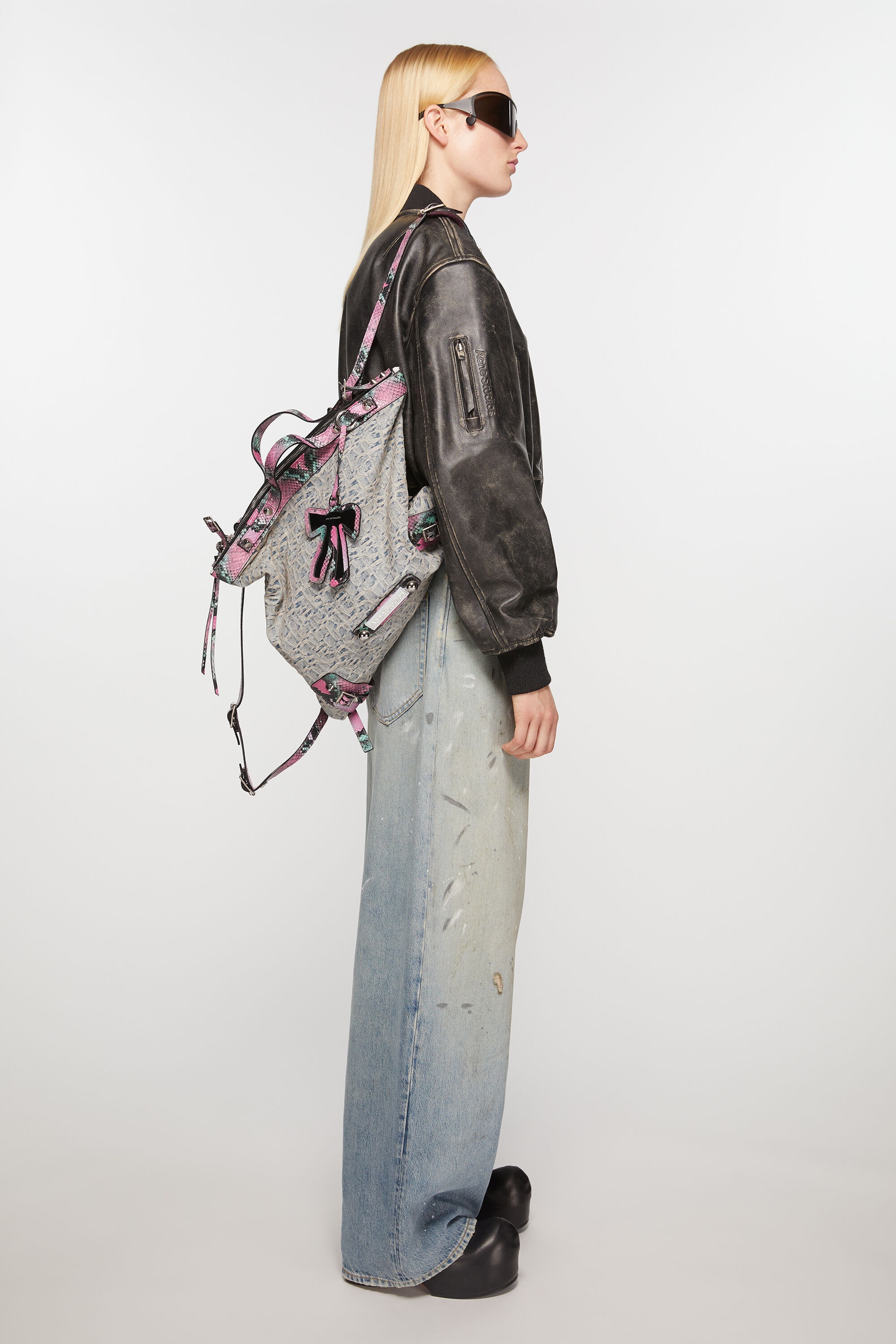 Tote bag - Light blue/pink - 2