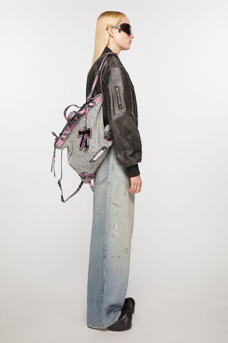 Tote bag - Light blue/pink 2