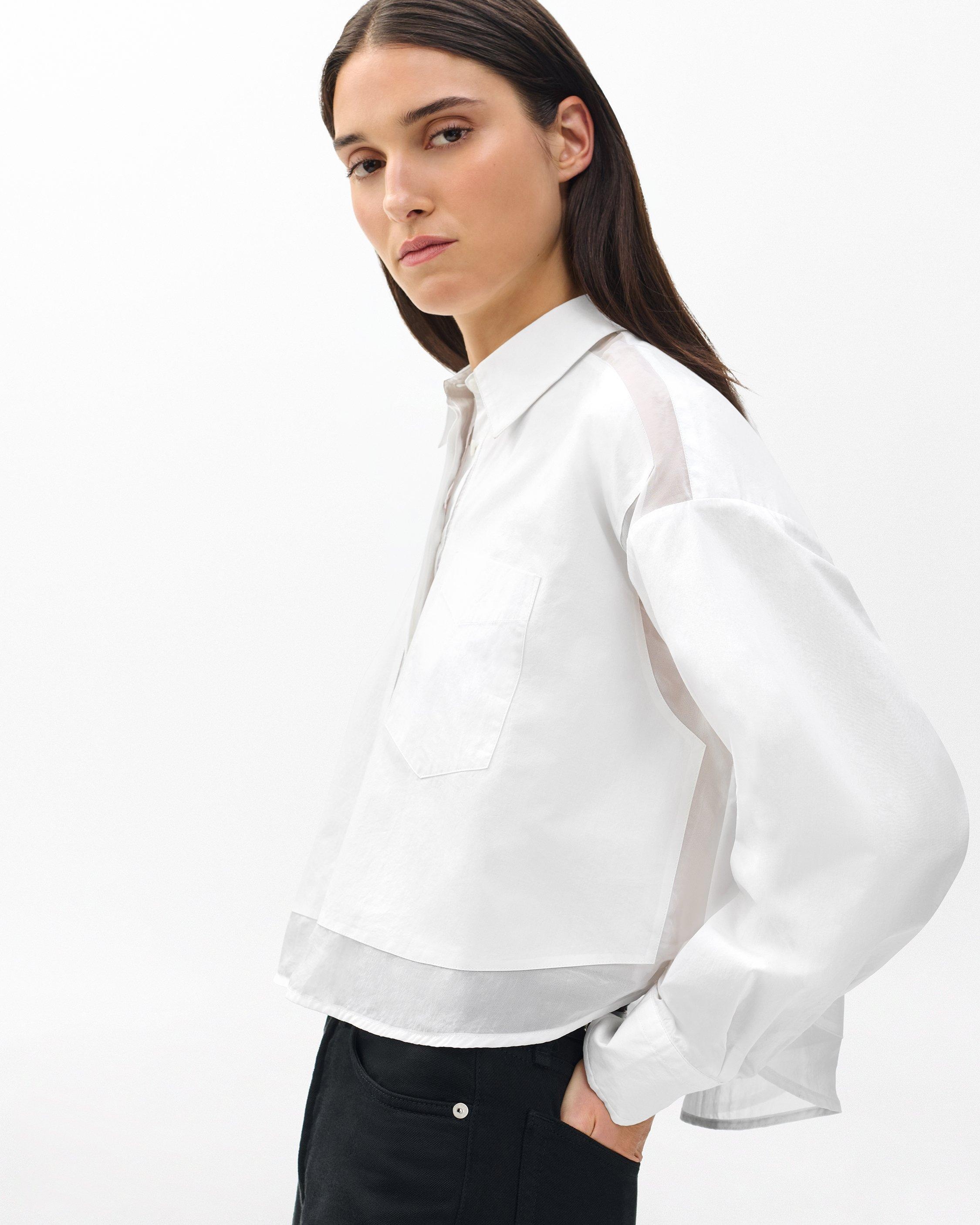 Beatrice Poplin-Organza Shirt - 4