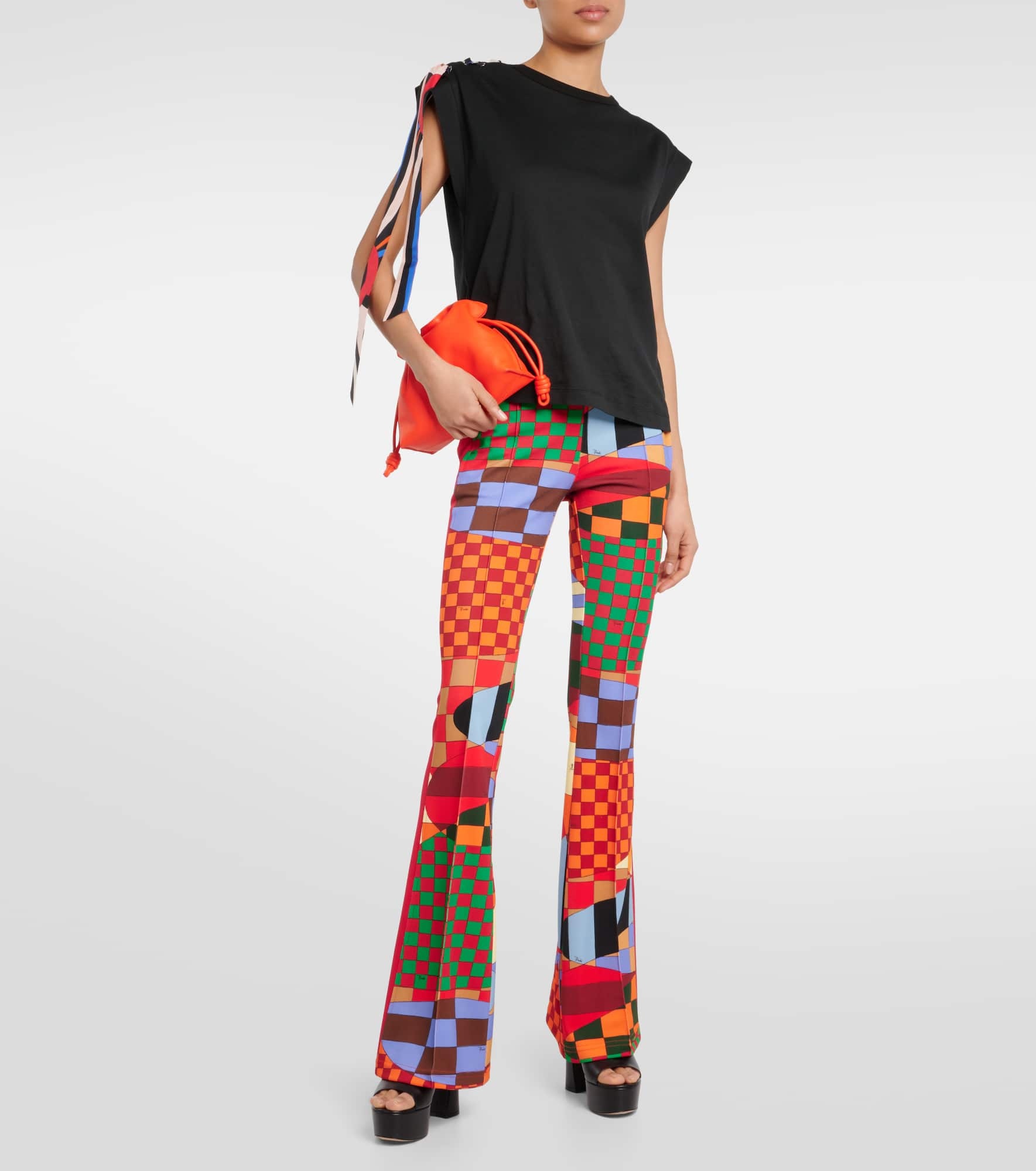 Giardino jersey flared pants - 2