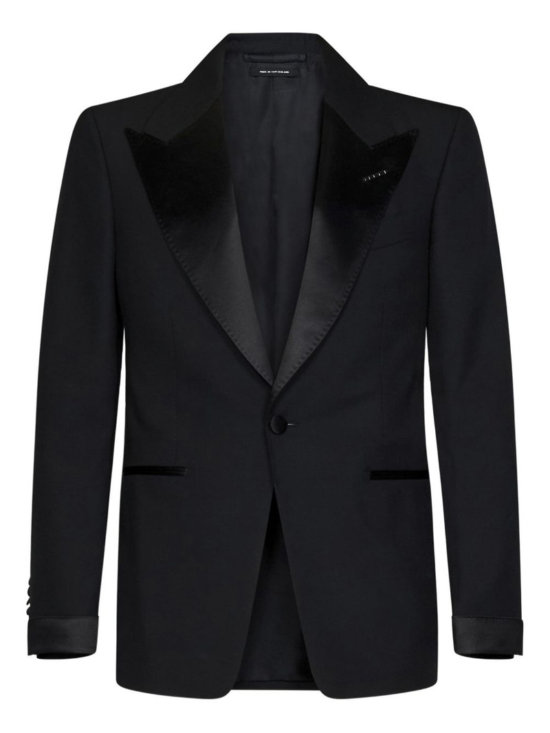 silk-lapel single-breasted wool jacket 1