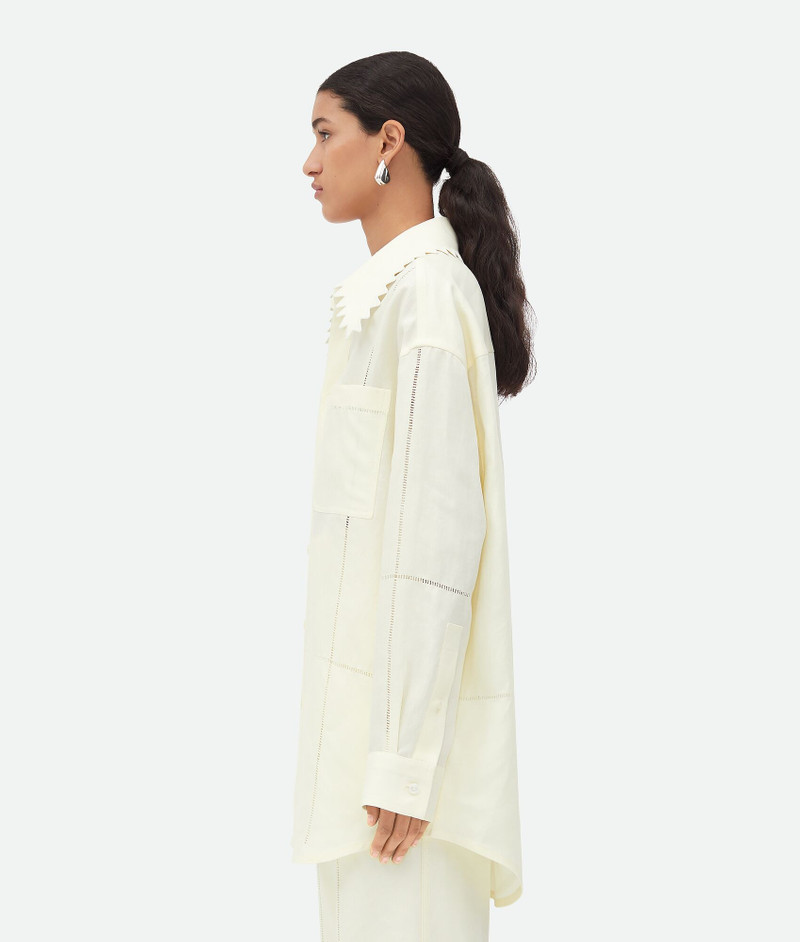 Bottega Veneta English Embroidery Linen Shirt outlook