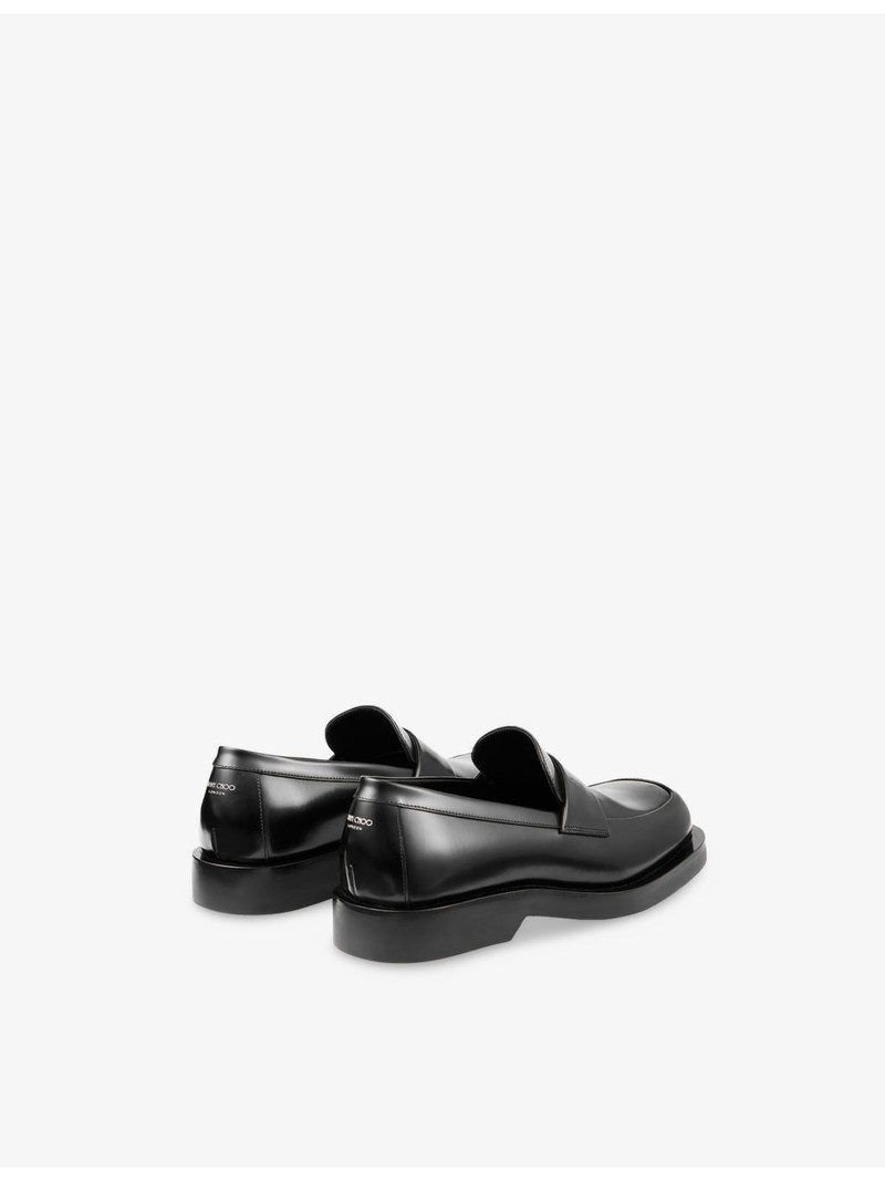 JIMMY CHOO Buff Slip-On Leather Loafers outlook