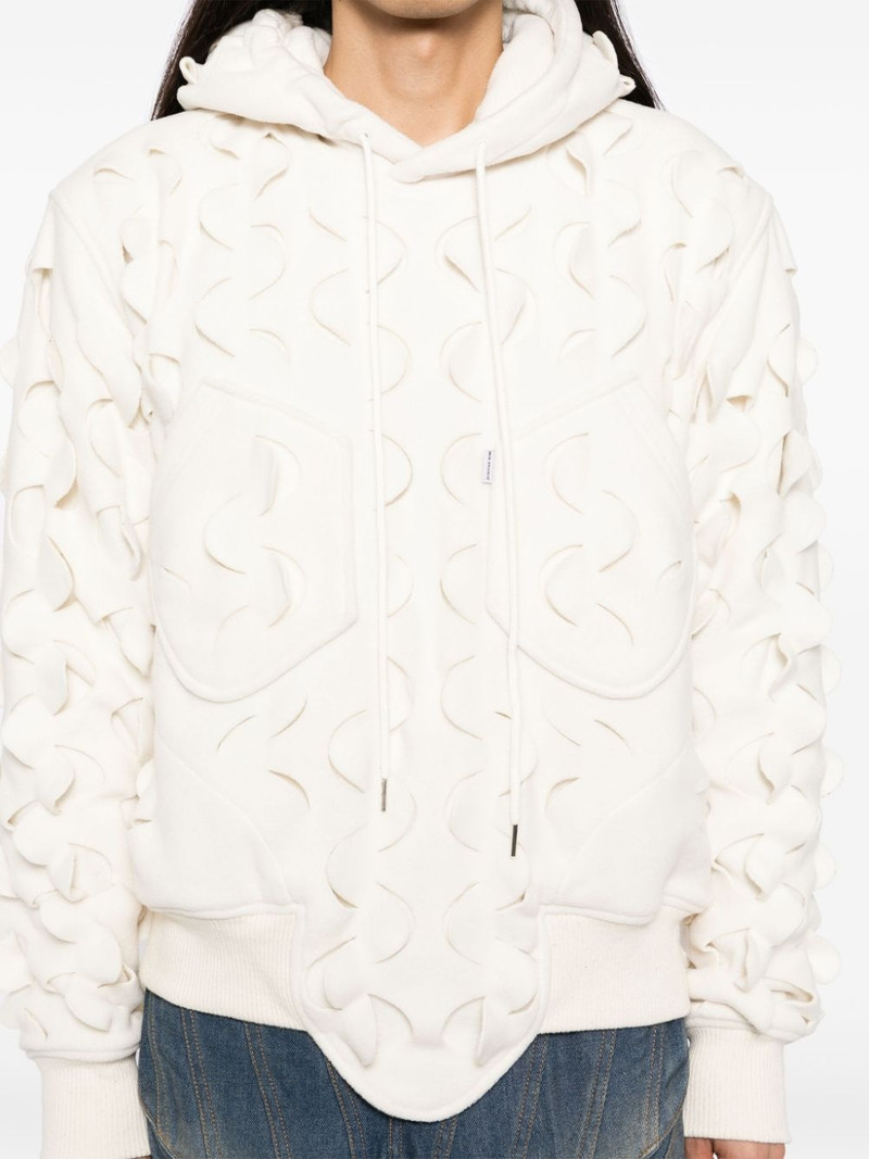 laser-slashed fleece hoodie 5