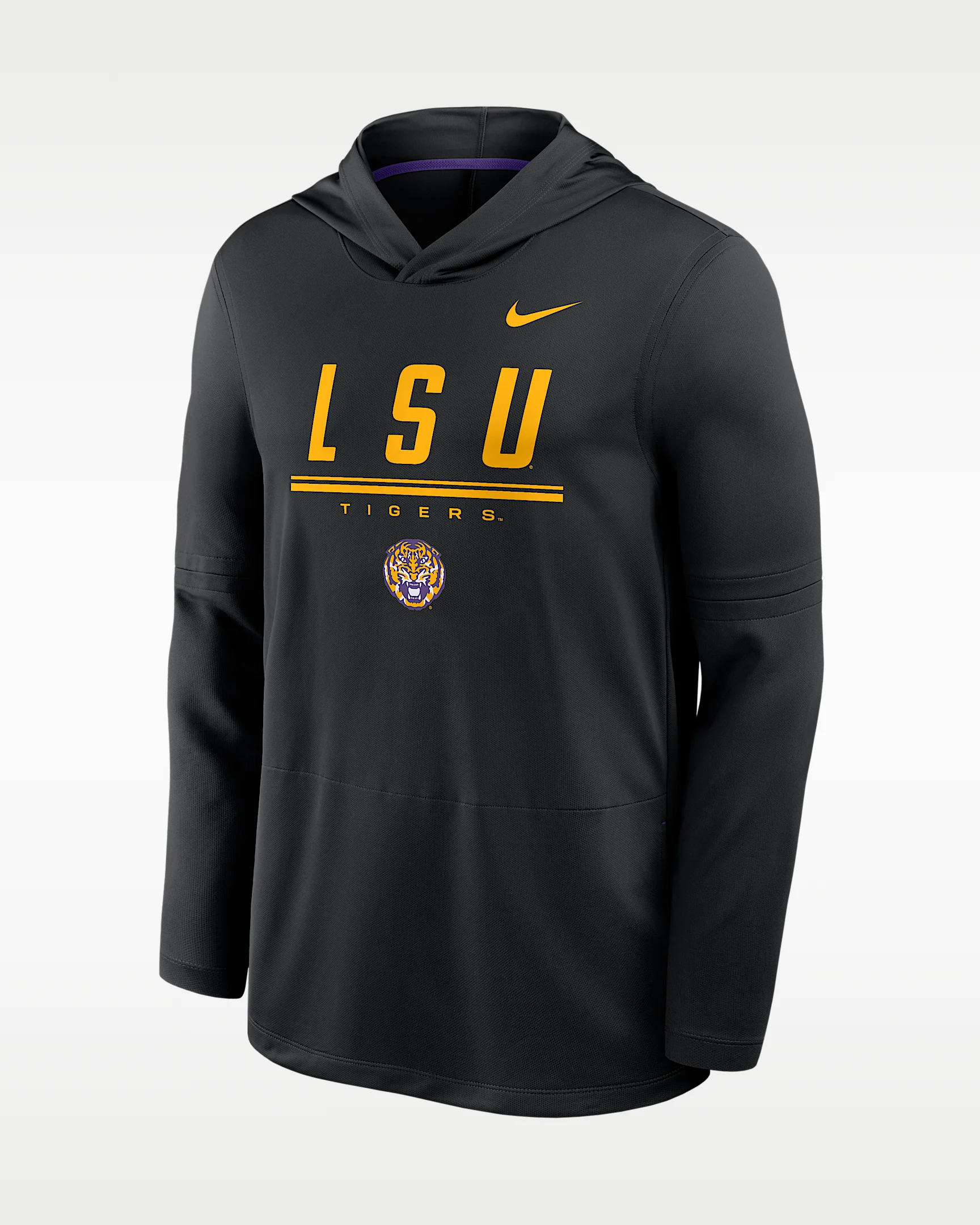 LSU Sideline Men's Nike Dri-FIT College Long-Sleeve Hooded Top - 1