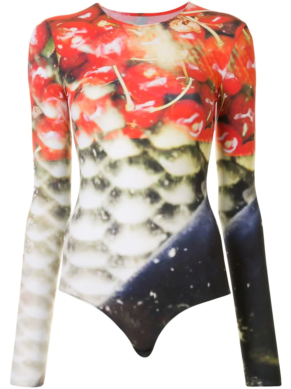 multi-print bodysuit - 1