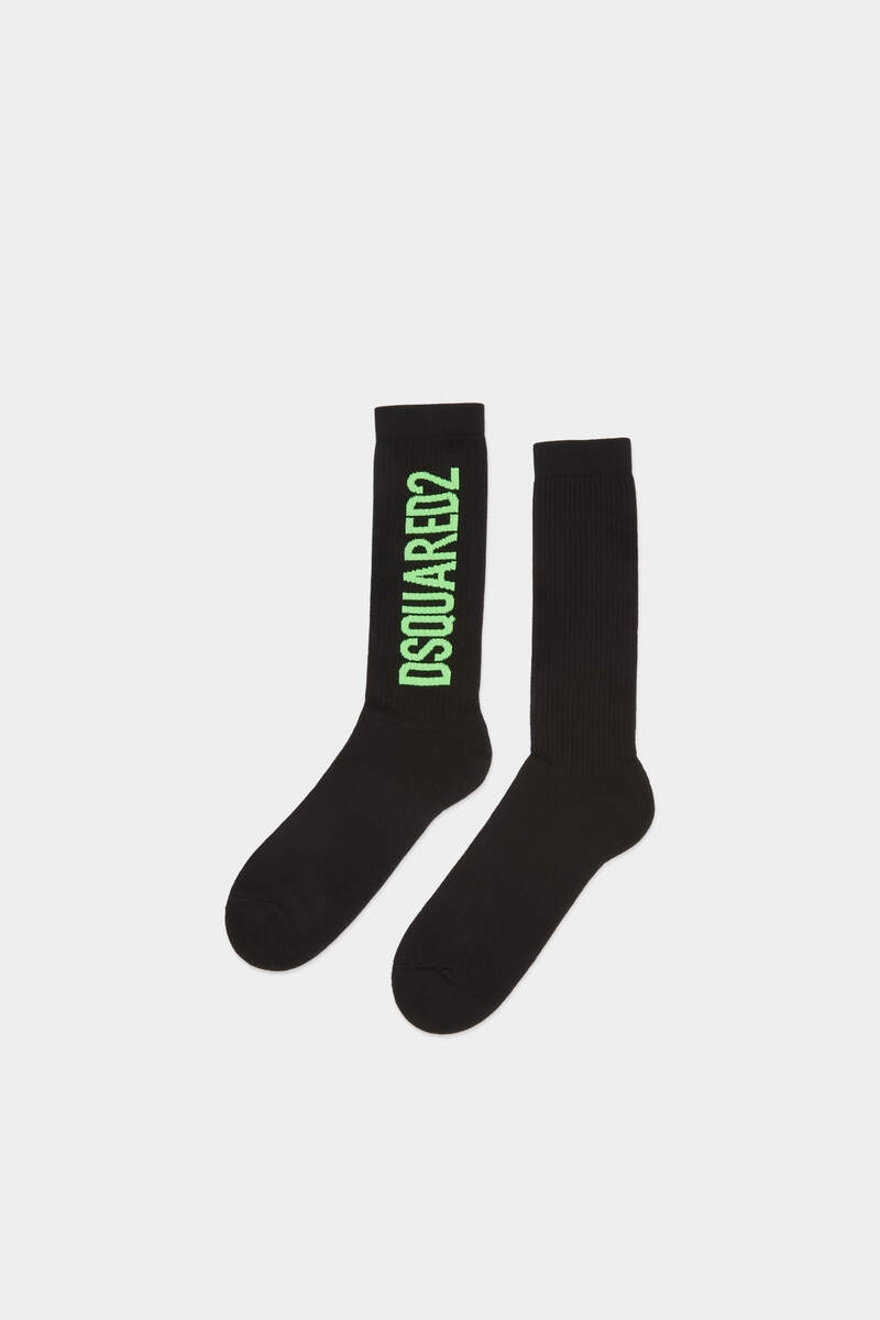 DSQUARED2 RIBBED LOGO SOCKS - 1