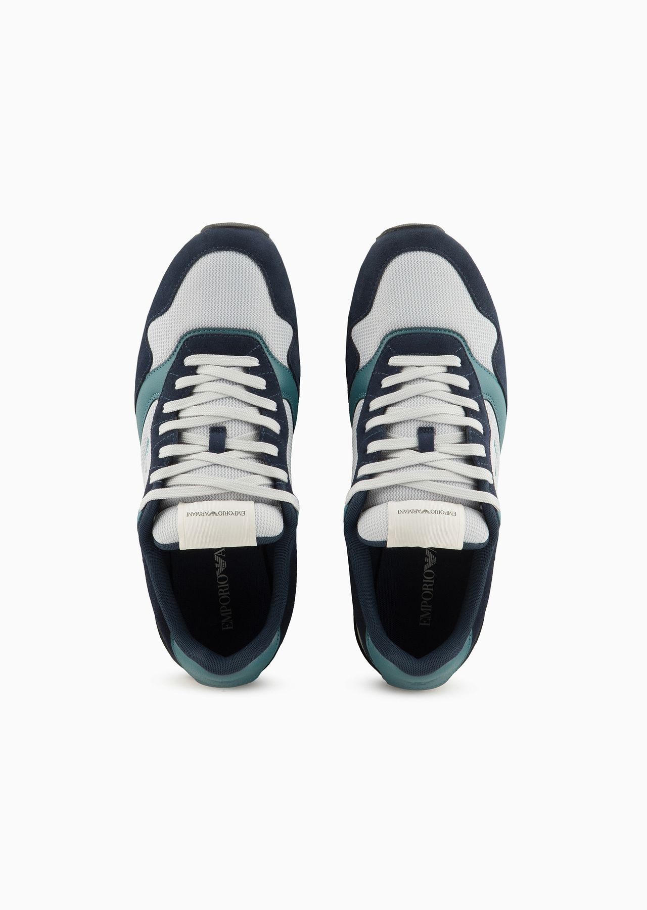 Mesh and suede sneakers with side eagle - 3