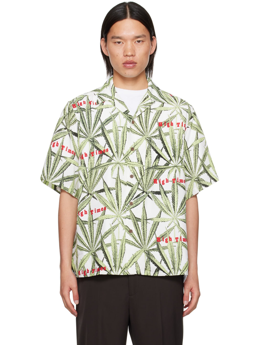 White & Green High Times Edition Shirt - 1