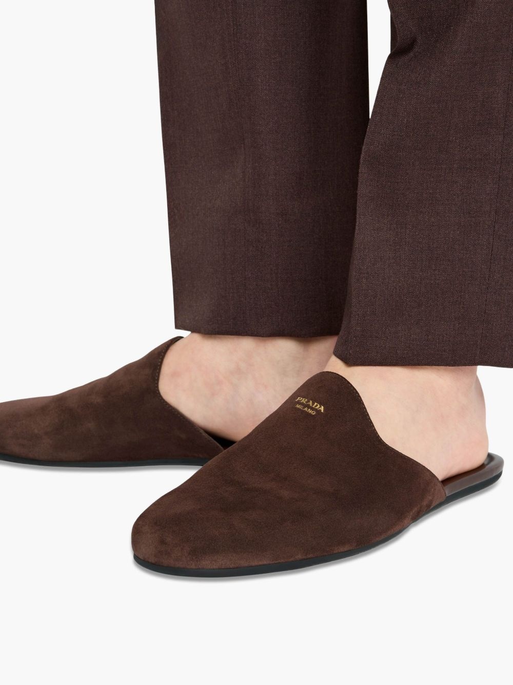 slip-on suede slippers - 6