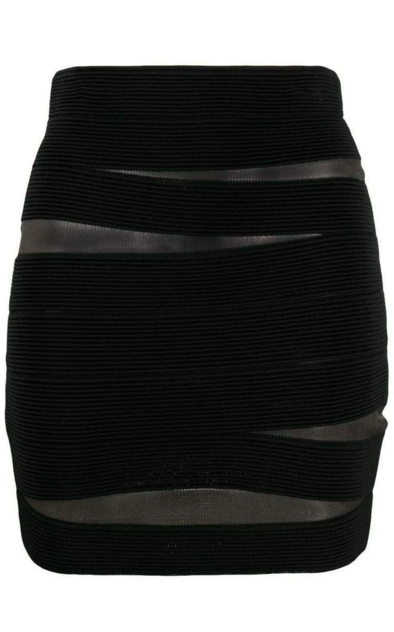 Sheer Fitted Mini Skirt - 1
